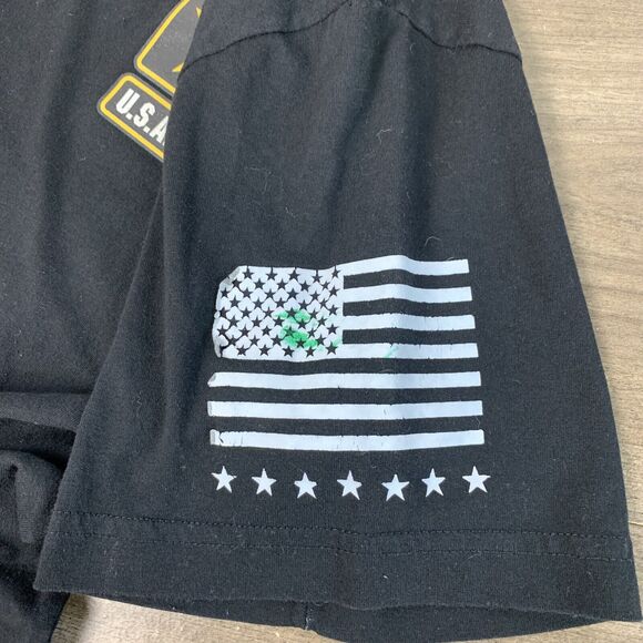 US Army Mens T Shirt Military Tee Size Large Black Short Sleeve Veteran - Picture 4 of 10